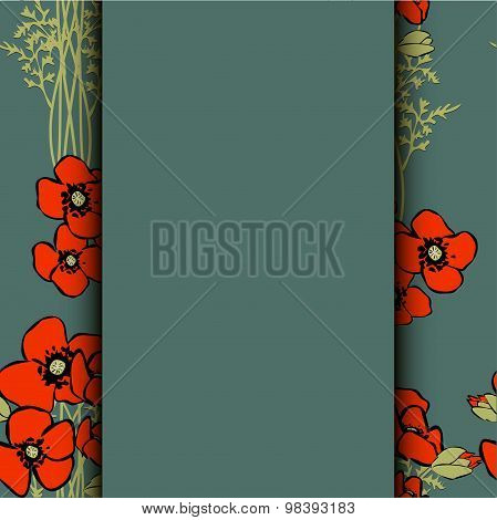 Poppy Floral Background