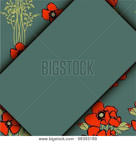 Poppy Floral Background
