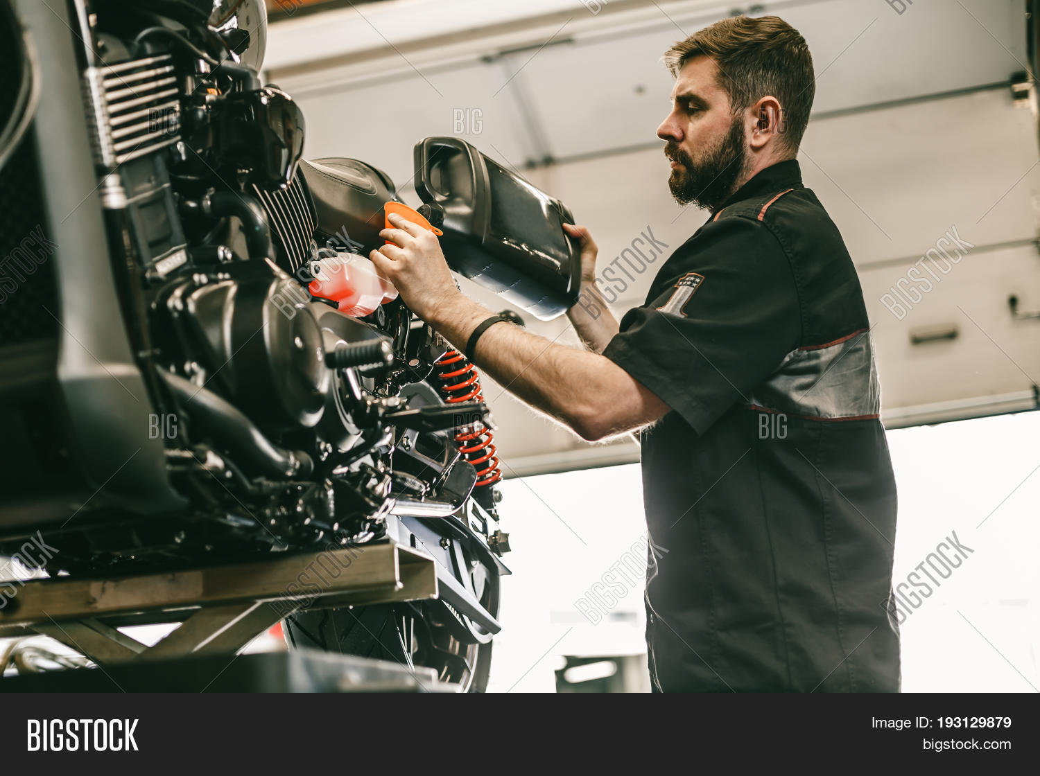 Motorcycle Mechanic Image & Photo (Free Trial) Bigstock