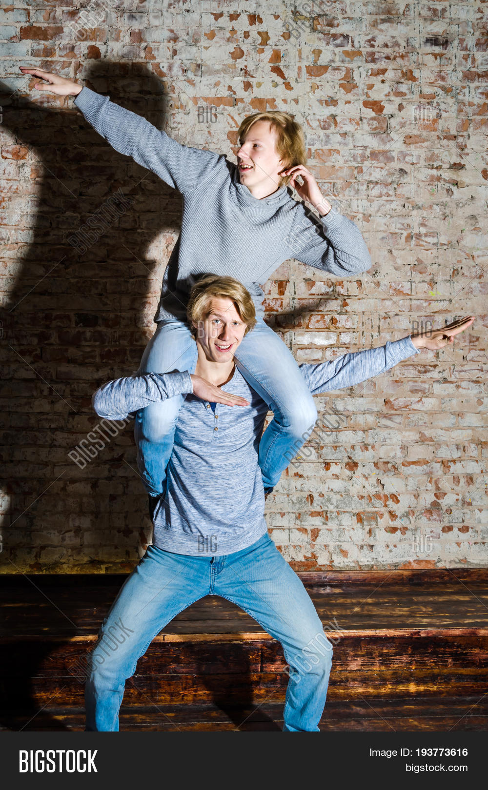 Two Brothers Posing Image & Photo (Free Trial) Bigstock