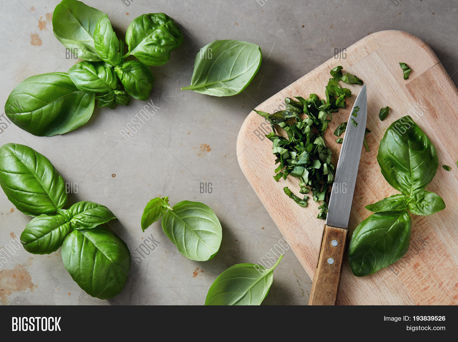 Freshly Chopped Basil Image & Photo (Free Trial) Bigstock