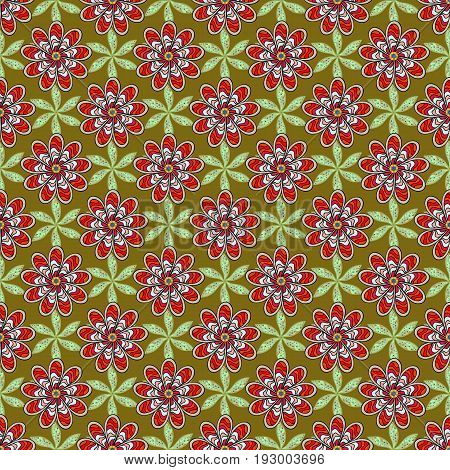 Seamless floral pattern. Vector abstract floral background. Seamless pattern with many small flowers.