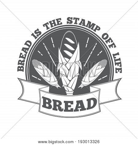 This vector abstract image of corn bread and drawn in the form of a logo