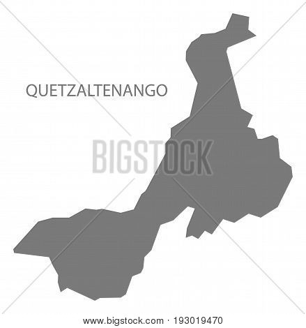 Quetzaltenango Guatemala map grey illustration silhouette shape
