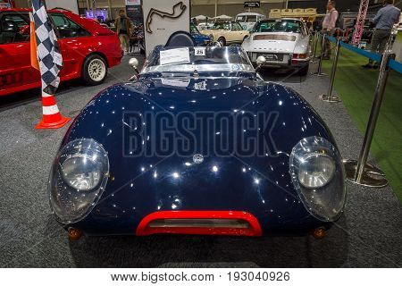 MAASTRICHT NETHERLANDS - JANUARY 15 2016: Sports car Westfield Eleven. British sports car and kit car based on the Lotus Eleven. International Exhibition InterClassics & Topmobiel 2016