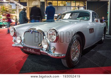 MAASTRICHT NETHERLANDS - JANUARY 15 2016: Sports car Talbot-Lago T14 LS Special 1956. International Exhibition InterClassics & Topmobiel 2016