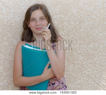 A young teenage girl with a cigarette