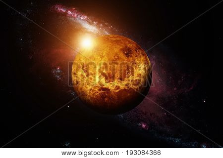 Planet Venus. Elements Of This Image Furnished By Nasa.