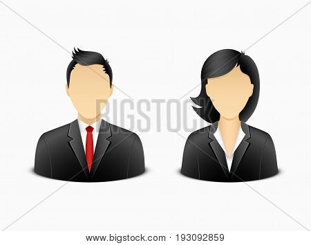 Office man and woman avatar. Illustration eps8