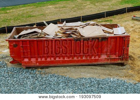 Dumpsters Being Full With Garbage