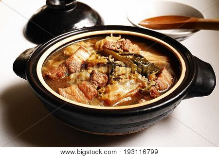 mixed vegetable stew,thai-chinese vegetable stew nutritionally delicious menu, thai people know as Tom Jub Chai