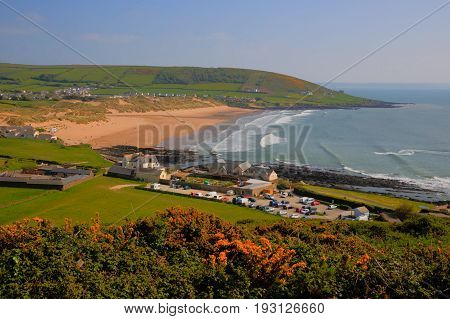 Croyde beach Devon England UK in summer