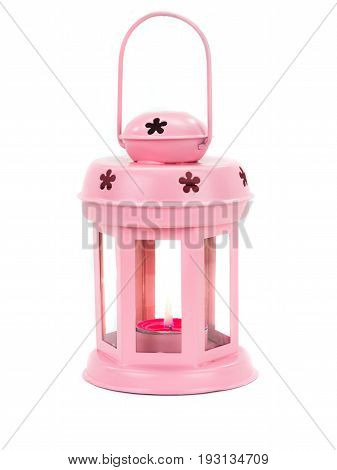 pink latern isolated on a white background