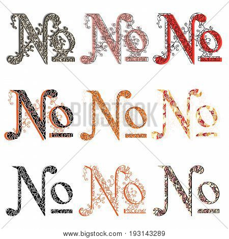 Set of variations fishnet (lace) figures 
