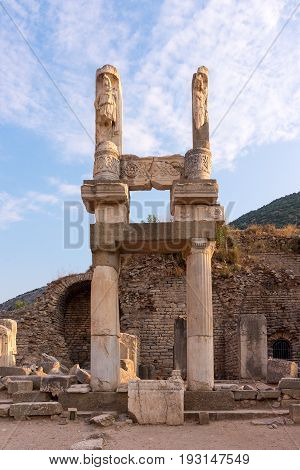 Domitian Temple in the ancient city of Ephesus, Selcuk, Turkey