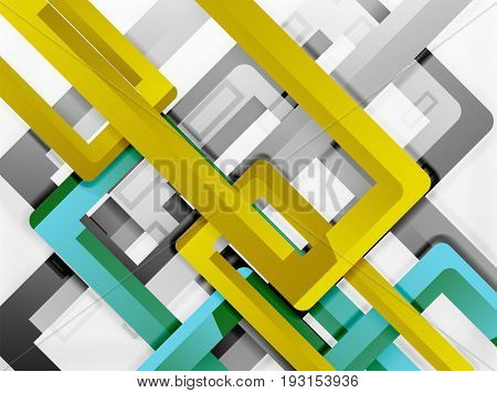 Rectangle tube elements, 3d background