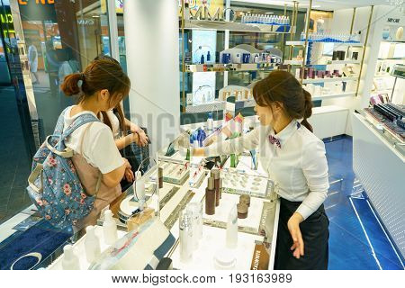 SEOUL, SOUTH KOREA - CIRCA MAY, 2017: inside OMM store in Seoul.