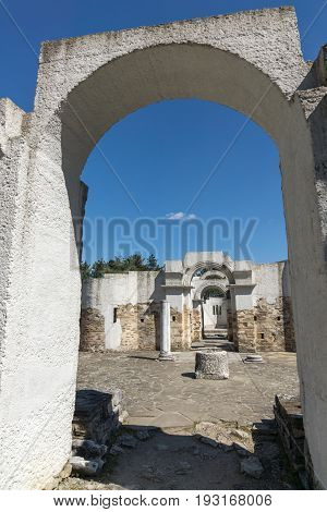 Ruins of Round (Golden) Church  of St. John, Preslav near The Second capital city of the First  Bulgarian Empire  Great Preslav, Bulgaria