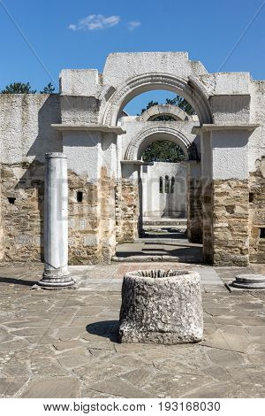 Ruins of Round (Golden) Church  of St. John, Preslav near The Second capital city of the First  Bulgarian Empire  Great Preslav, Bulgaria