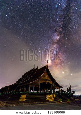 irindhorn Wararam Phu Prao Temple (Wat Phu Prao) Ubon Ratchathani Thailand Unseen.with the beauty of the temple. And views in the temple area A viewpoint overlooking the river. Mountain and Laos with neighbors or the identity of the landmark measure that