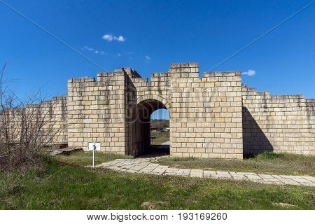Ruins of The capital city of the First  Bulgarian Empire medieval stronghold Great Preslav (Veliki Preslav), Shumen Region, Bulgaria