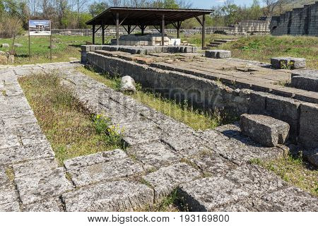 Ruins of The capital city of the First  Bulgarian Empire medieval stronghold Great Preslav (Veliki Preslav), Shumen Region, Bulgaria