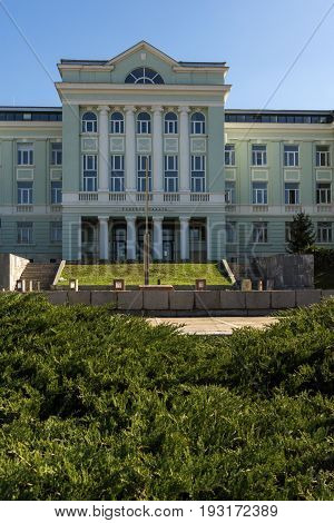 SHUMEN, BULGARIA - APRIL 10, 2017:  Building of Courthouse in city of Shumen, Bulgaria