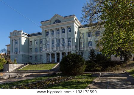SHUMEN, BULGARIA - APRIL 10, 2017:  Building of Courthouse in city of Shumen, Bulgaria
