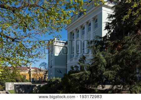 SHUMEN, BULGARIA - APRIL 10, 2017:  Building of Courthouse in city of Shumen, Bulgaria