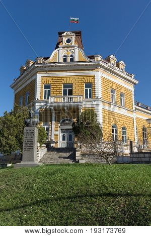 SHUMEN, BULGARIA - APRIL 10, 2017:  Building of Military Club in city of Shumen, Bulgaria