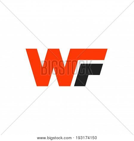 wf letter logo design, wf logo design