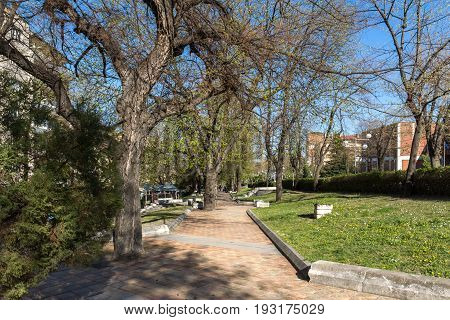 SHUMEN, BULGARIA - APRIL 10, 2017:  Building of Art Gallery in city of Shumen, Bulgaria