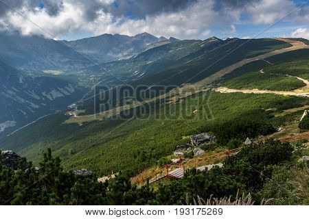 Rila Mountain, Yastrebets, View towards Markudzhitsite and Musala peak, Bulgaria
