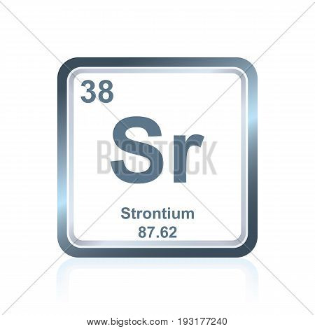 Chemical Element Strontium From The Periodic Table
