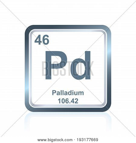 Chemical Element Palladium From The Periodic Table