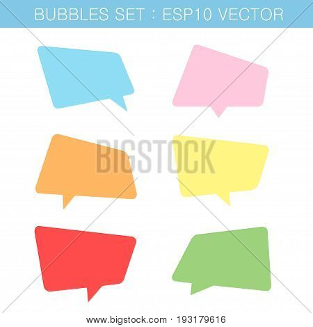 bubbles color set vector on white background