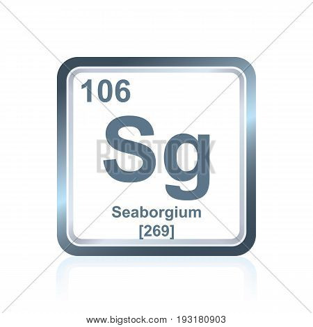 Chemical Element Seaborgium From The Periodic Table