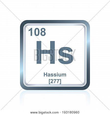 Chemical Element Hassium From The Periodic Table