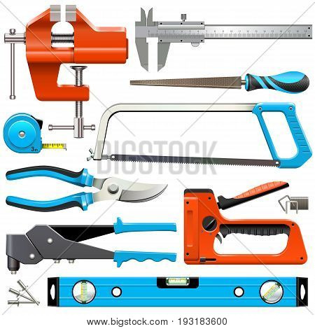Vector Hand Tools Icons isolated on white background
