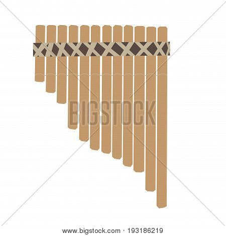 Isolated geometric panflute on a white background, Vector illustration