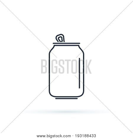 Soda Can Icon Isolated On Background. Modern Flat Pictogram, Business, Marketing, Internet Concept.