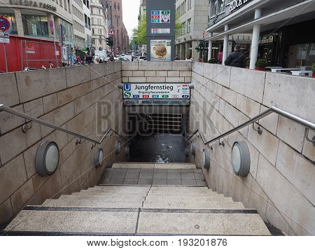 Jungfernstieg Subway Station In Hamburg