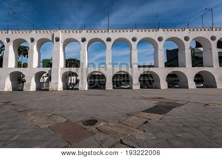 Carioca Aqueduct, Also Known as Lapa Arch, in Rio de Janeiro City, Brazil