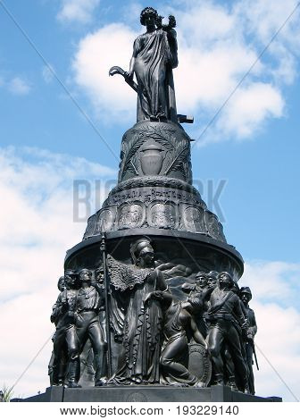 Sculptures of Confederate Memorial in Arlington National Cemetery Arlington Virginia USA