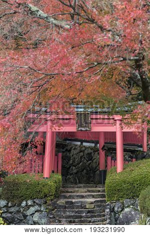KYOTO JAPAN -NOV 22 2015: Yoshimine-dera temple in autumn. Yoshiminedera is a temple of the Tendai sect of Japanese Buddhism located in Kyoto