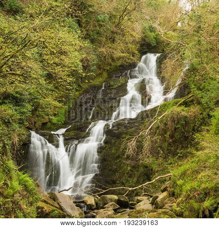 Torc Waterfall in Killarney National Park in Ireland