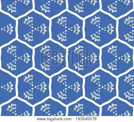 Vector honeycomb seamless pattern. Modern geometric texture. Hexagons astrobase print.