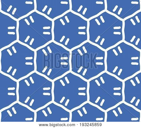 Vector honeycomb seamless pattern. Modern geometric texture. Hexagons astrobase print.