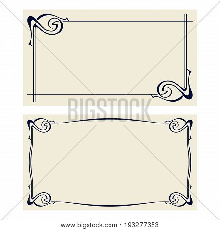 Vector Art Deco Invitation Cards.