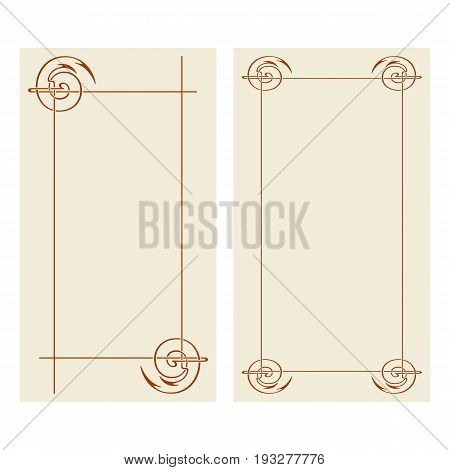 Vector Art Deco Invitation Cards.